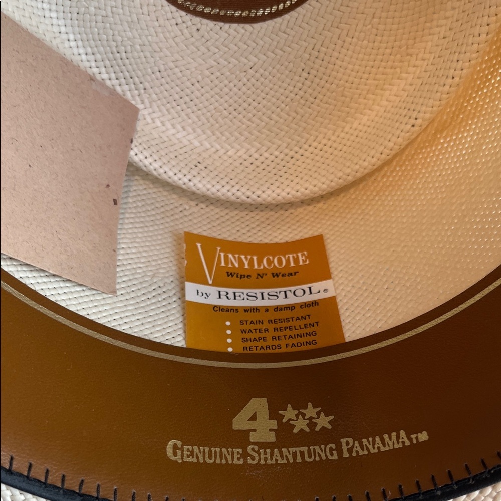 New Resistol Elegant Cream Hat with Black Band - Picture 5 of 7